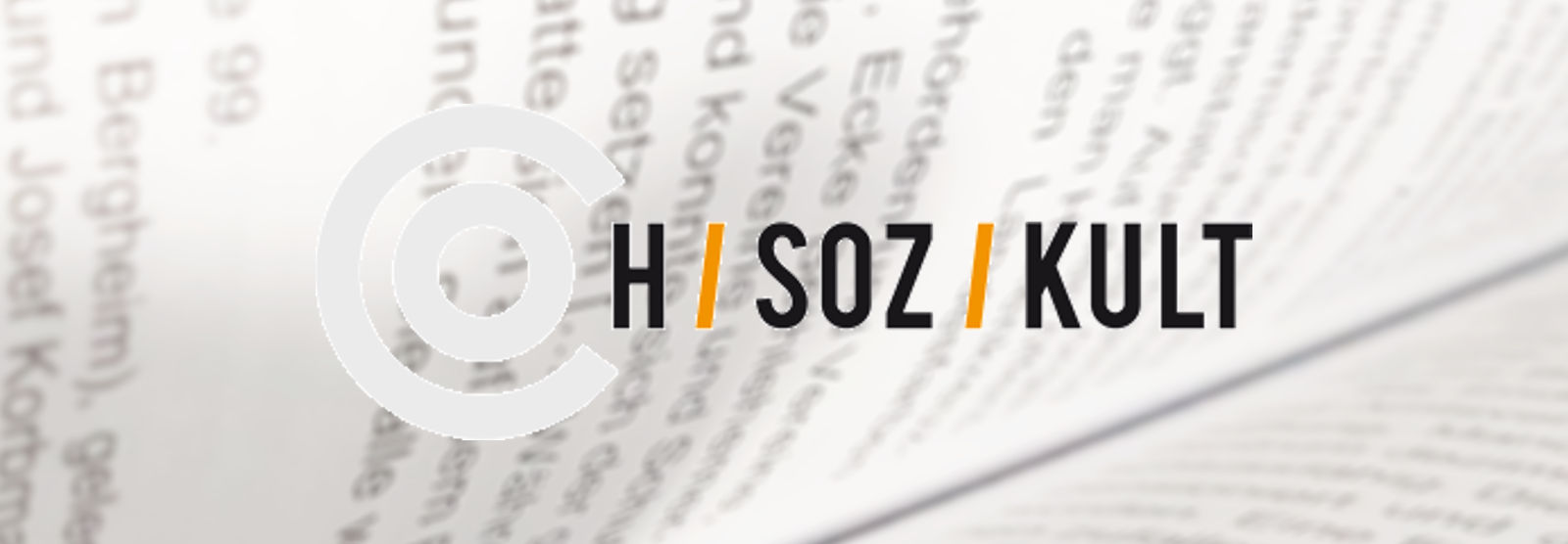 Das Logo der H-Soz-Kult vor einem Buchtext
